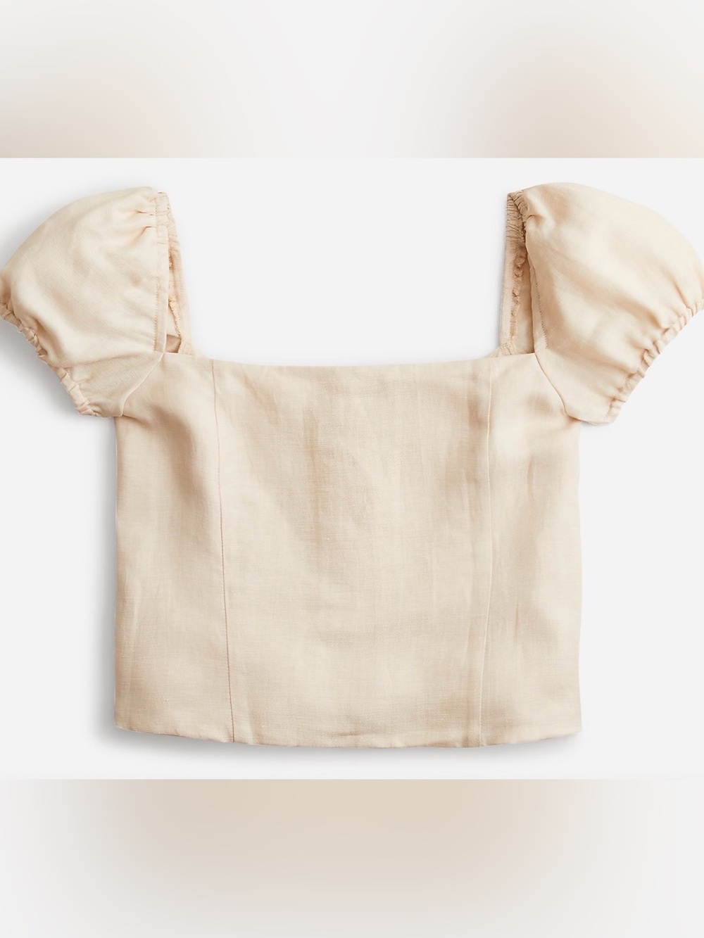 J.Crew Squareneck Linen-Cupro Blend Top